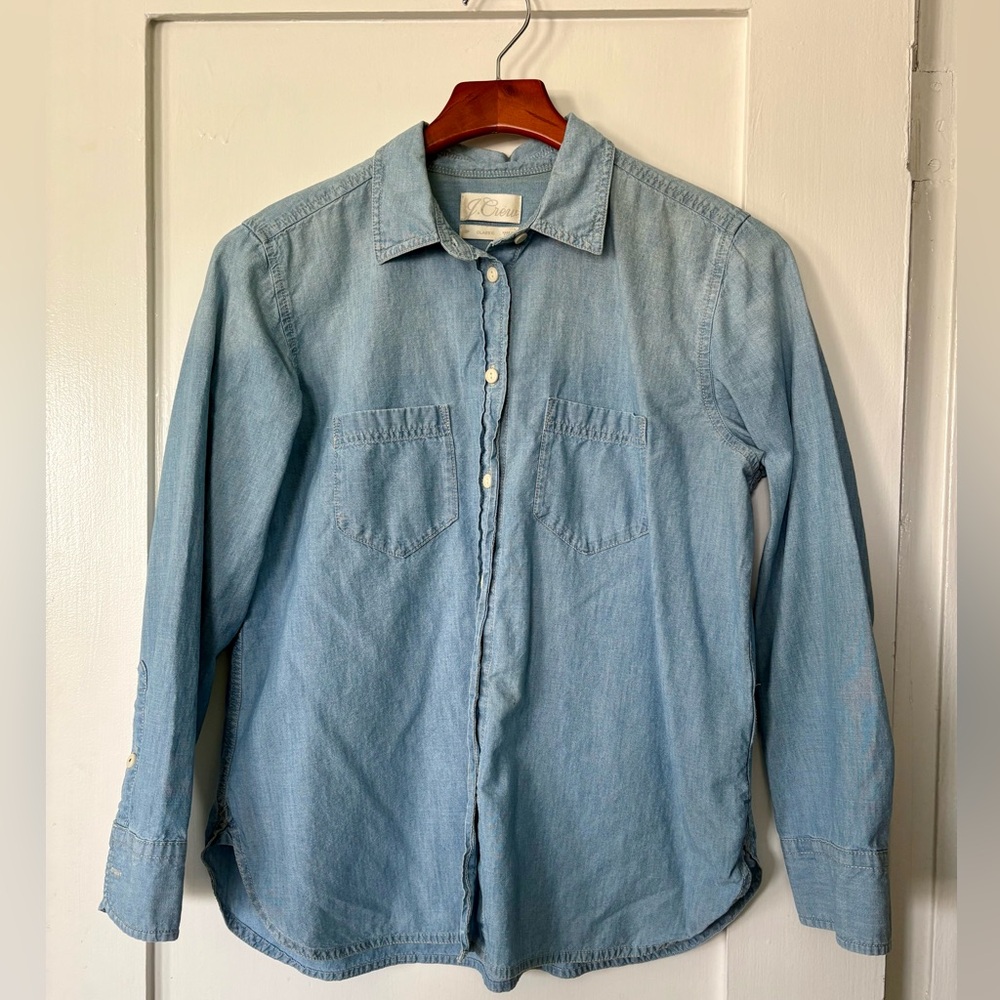 J. Crew chambray Shirt, size 12P petite